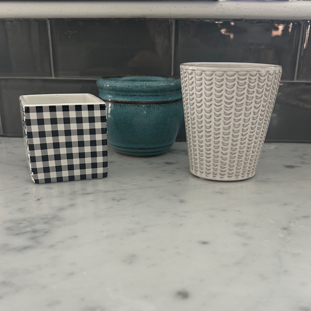 Set of Three Decorative Vases